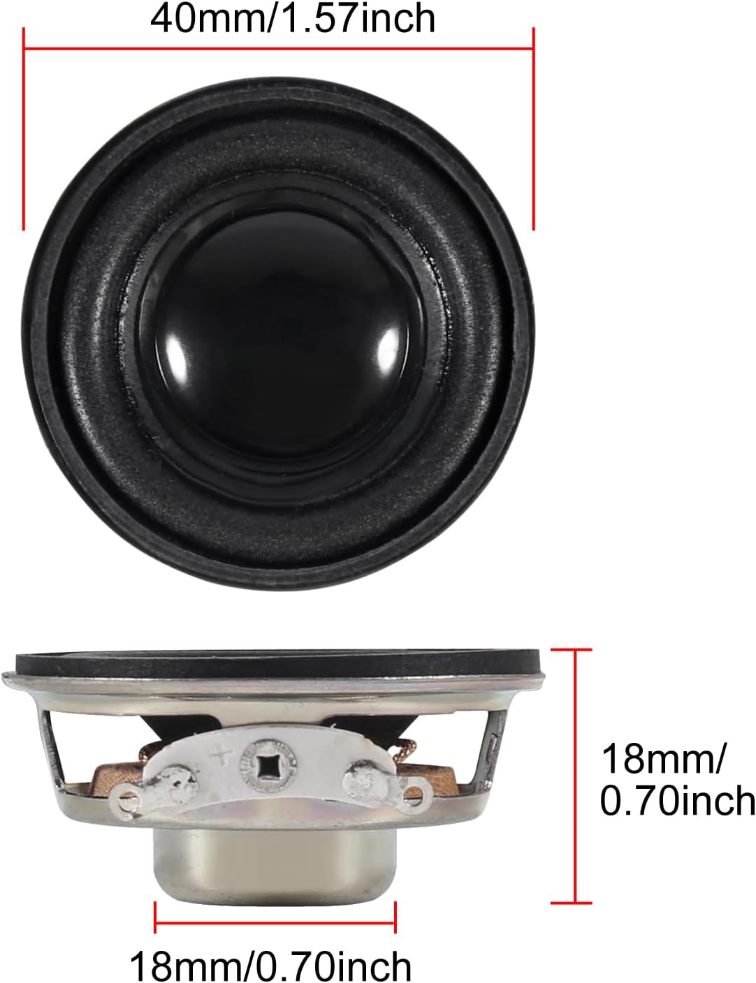 DWEII 6Pcs 1.5Inch 40MM 4ohm 3W Mini Portable Speakers Full Frequency Stereo Sound Small HiFi Speaker