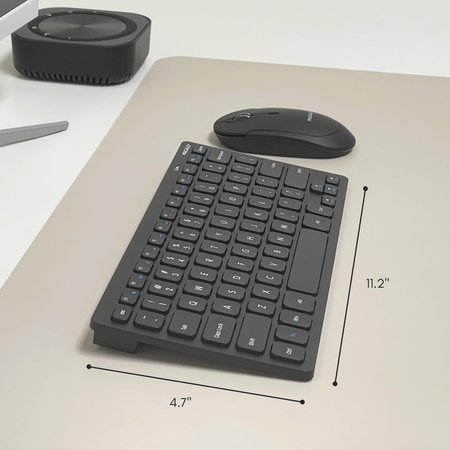 Macally 2.4G Mini Compact Keyboard - Wireless Keyboards for Desktop PC, Surface, Chromebook, Notebook, Laptop Keyboard