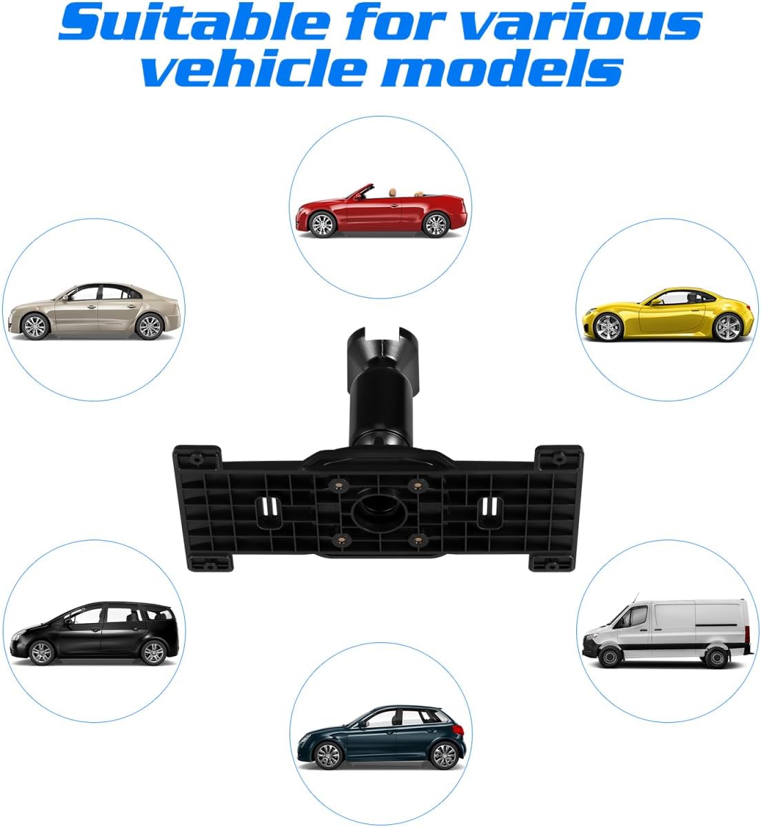 5.86 2.63 Inches DOITOOL Rearview Mirror Bracket Universal Metal Back Plate Mount for Car Dash Cam Stable Rear View