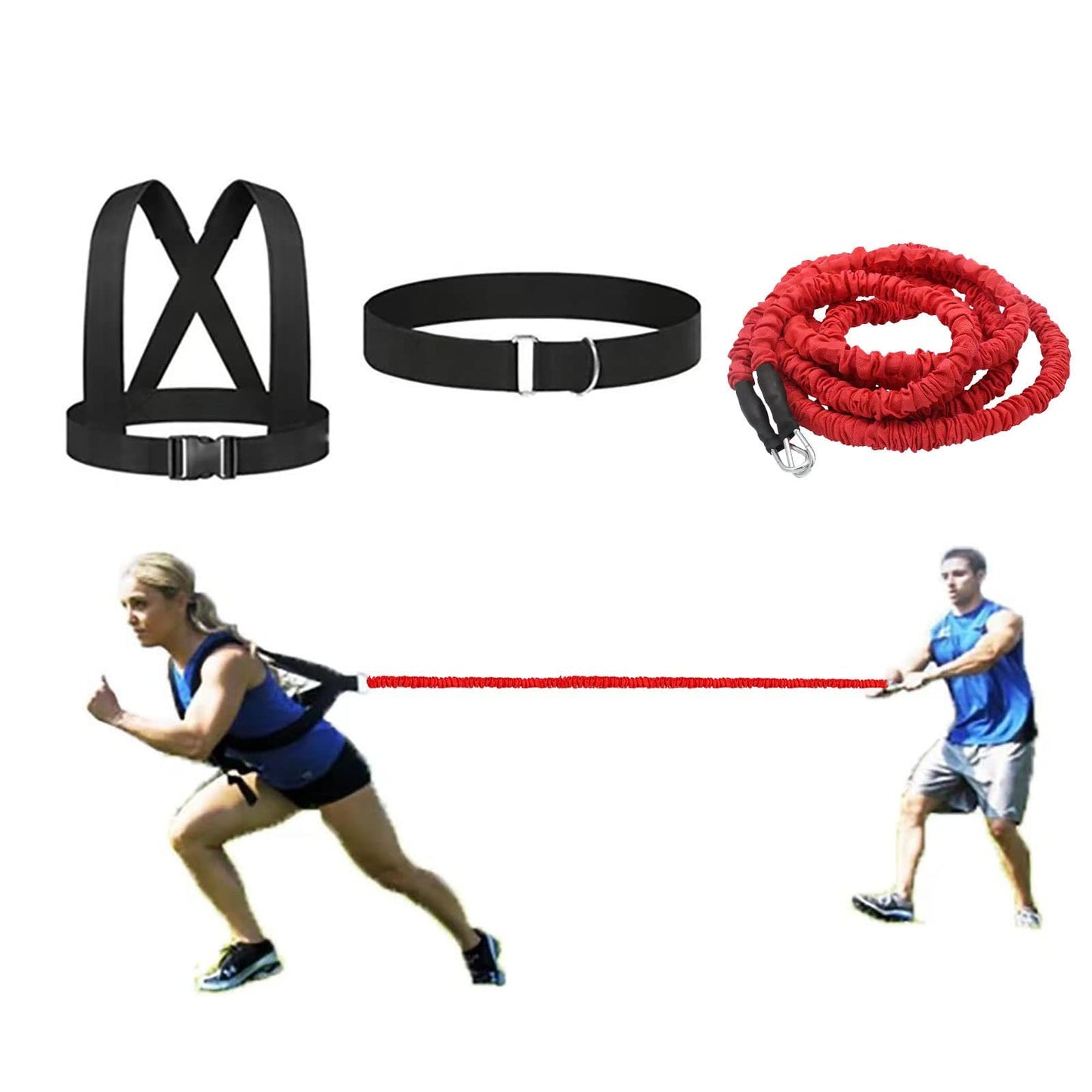 OYINDIZ Resistance Explosive Training Rope Force Improve Power, Agility, Strength Track and Field Football Basketball Volleyball Multi-Directional Fitness Equipment