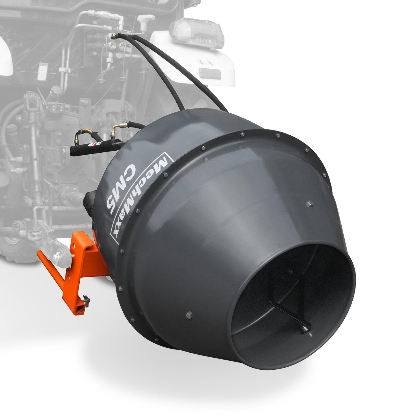 MachMaxx Heavy-Duty 5 Cu-Ft Three-Point Hitch Tractor PTO Cement Mixer Attachment for Farm, Driveway, Fencing Projects,20-30 HP,Category 1 & 2, CM5