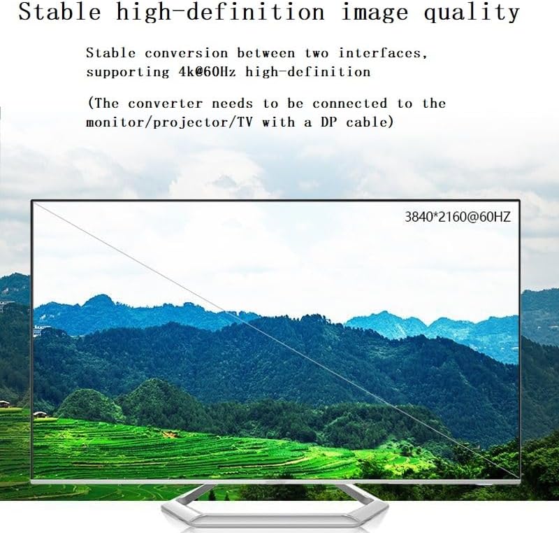 CORN 4K@60Hz PS5/4 One/360 HDMI to DisplayPort Adapter High Speed HDMI Male to DP Female Converter Cable Compatible