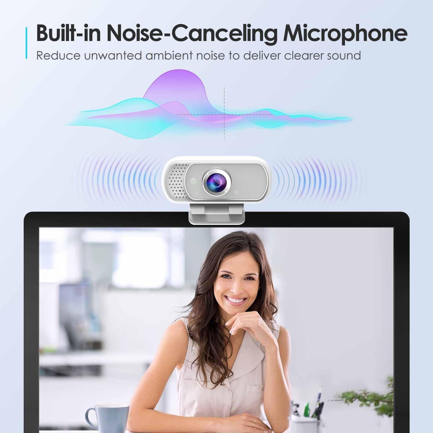 ToLuLu 1080P Webcam with Tripod Privacy Shutter: FHD Web Camera with Mic, Plug & Play USB A USB C Webcam with Stand