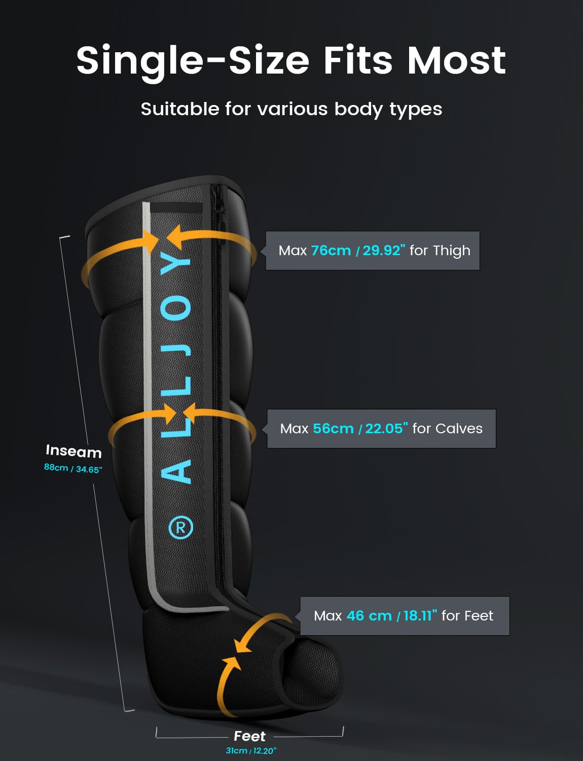 Cordless Air Compression Leg Recovery System, Christmas Gifts Professional Leg Massager Boots with Smart 5-Zone Tech for Sequential Compression, Fast Muscle Recovery & Swelling Relief for Athletes