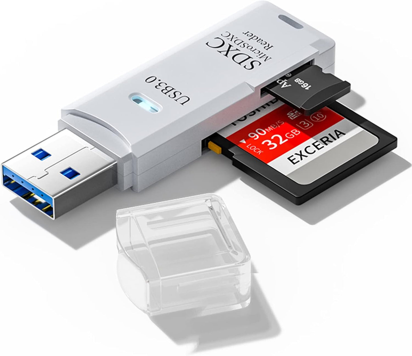 Wansurs USB3.0 5Gbps 2-in-1 MMC, RS-MMC, (1Pack Micro SD Card Reader, SD Card Reader to USB Adapter, Memory Card Reader