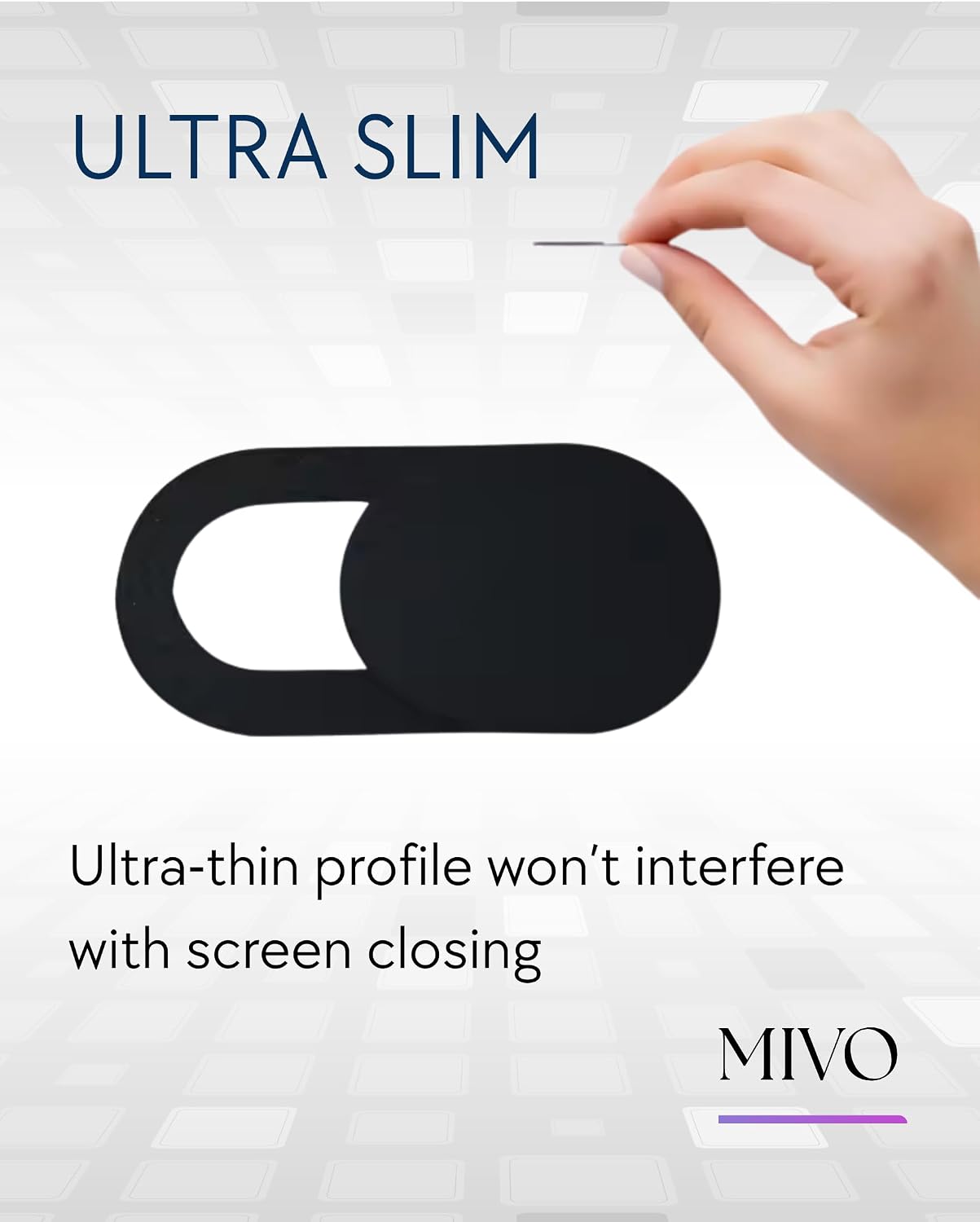 Mivo [5-Pack], 8/7/6 Webcam Cover Slide Ultra-Thin Web Camera Cover for Macbook Pro, iMac, Laptop, PC, iPad Pro, iPhone