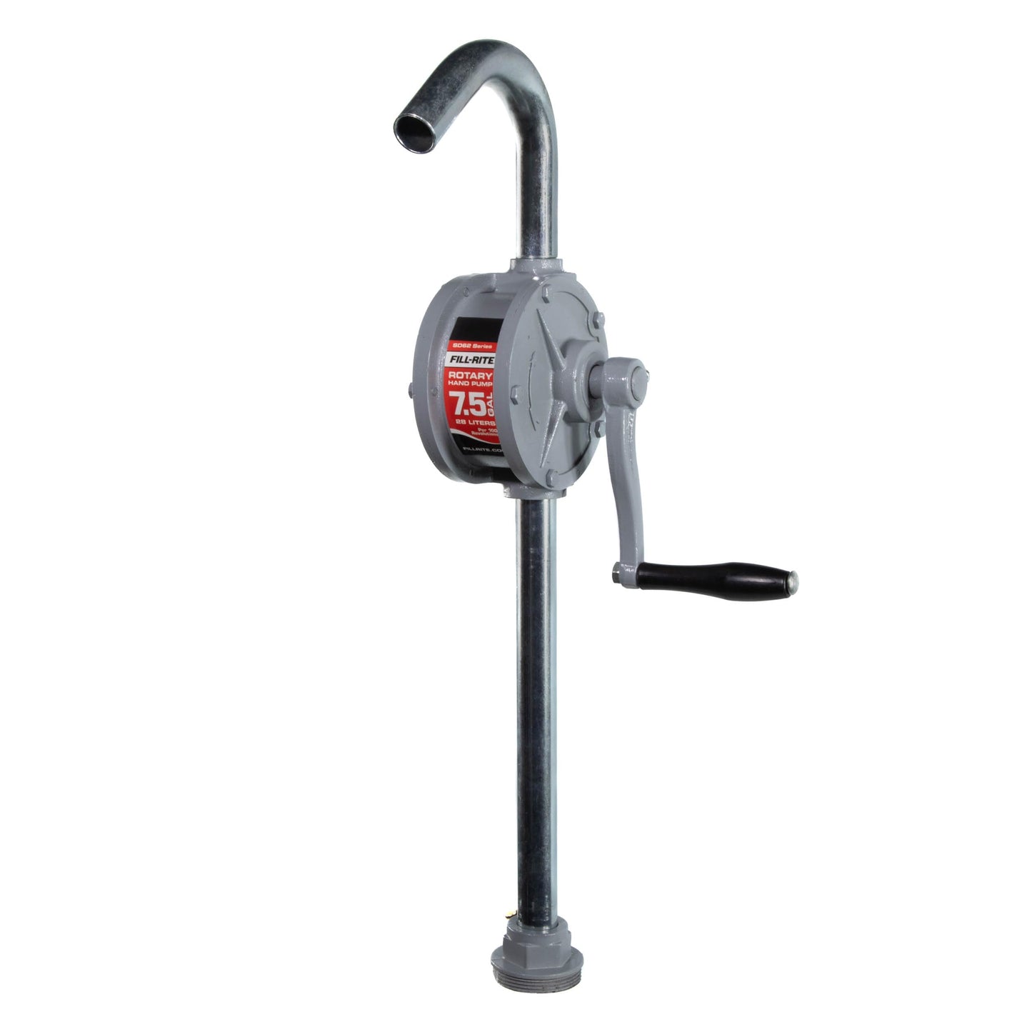 Fill-Rite SD62 Hand Fuel Transfer Pump, 7.5 Gallons per 100 Revolutions, 3/4" NPT Ports, 2" Bung Mount, Cast Iron Manual Pump with Aluminum Spout & Steel Suction Pipe
