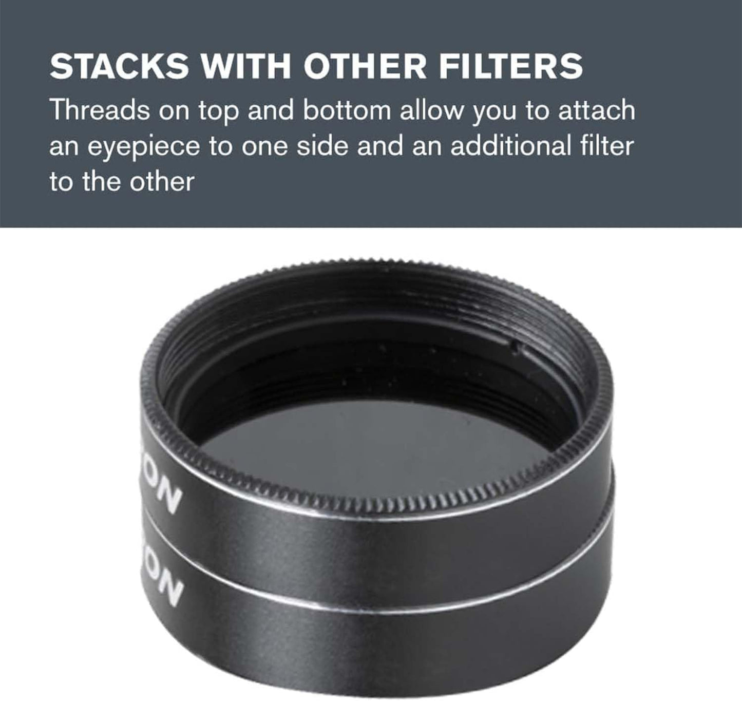 Celestron 1.25 inch Moon Filter - Suitable for Lunar Observation, Extra Bright Planets or Terrestrial Viewing Over Sand
