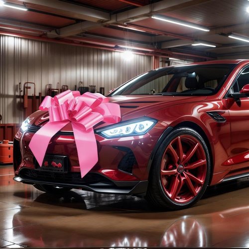 GYDbow 30 Inch Giant Pink Car Bow - Extra Large Pull Bow for New Car Gifts & Celebrations