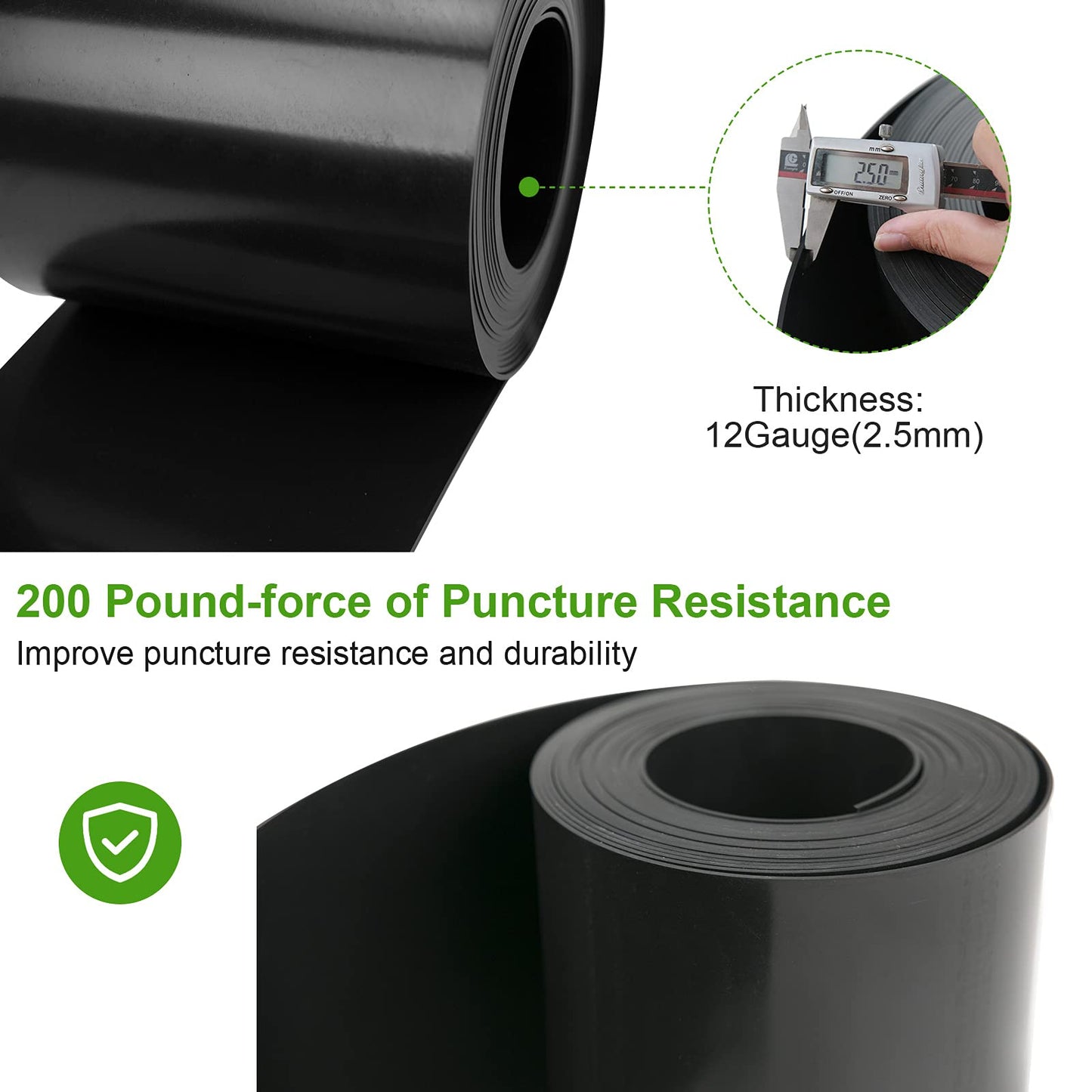 12 Gauge 60 Feet Grass Weed Barrier Landscape Edging 10 inch Depth Flexible Border Roll Lawn Landscape Garden Edging for Backyard Driveway Path Sidewalk