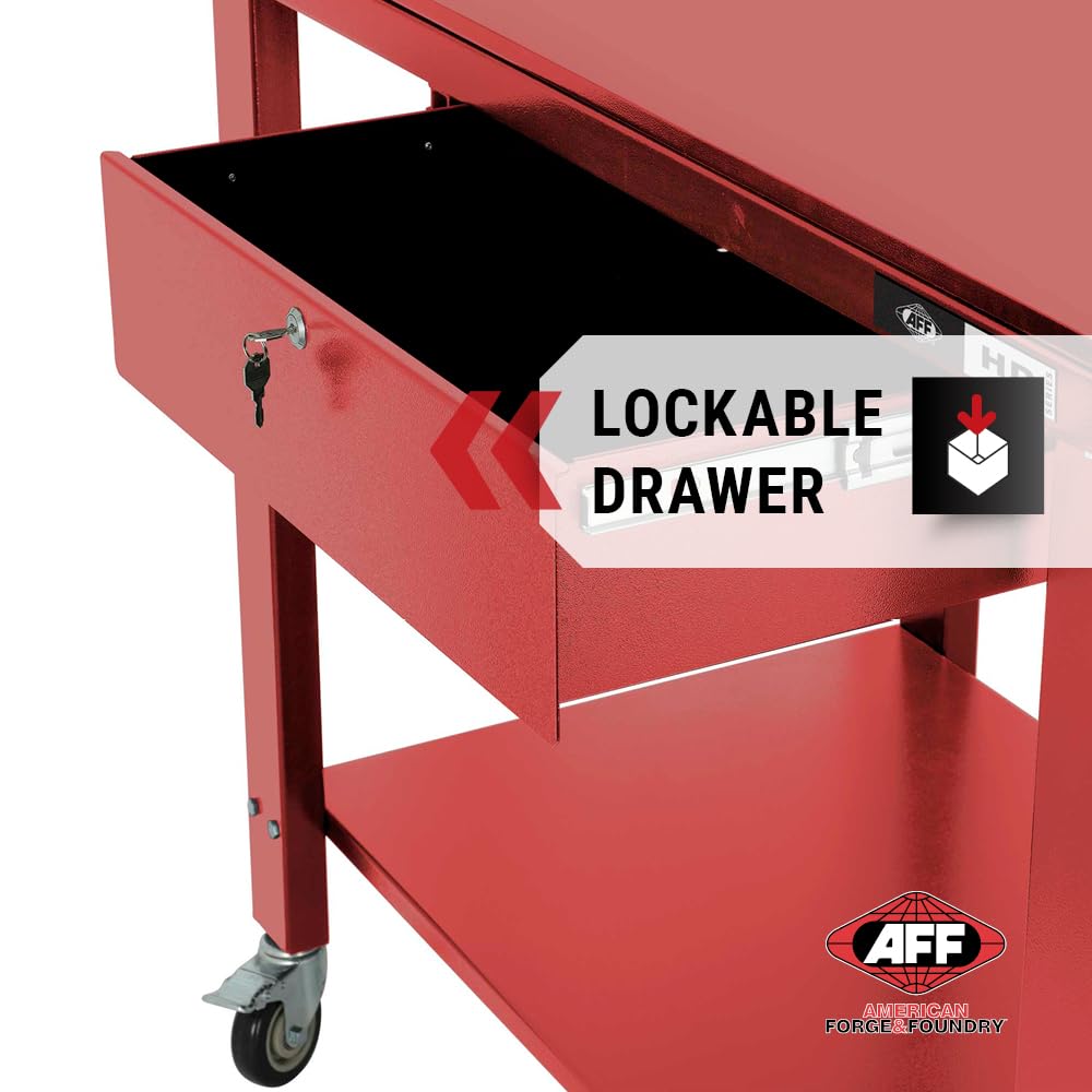 AFF Tear-Down Work Table - Portable Heavy Duty Workbench with Fluid Drainage System - 1,100 lb Capacity - 48" x 31.5"