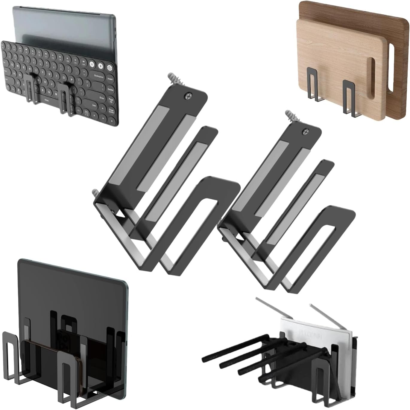 RUDDLIN Multi Functional Wall Mount Bracket, Suitable for laptops, Tablets, Keyboards, routers,TV Boxes,Phones, etc.