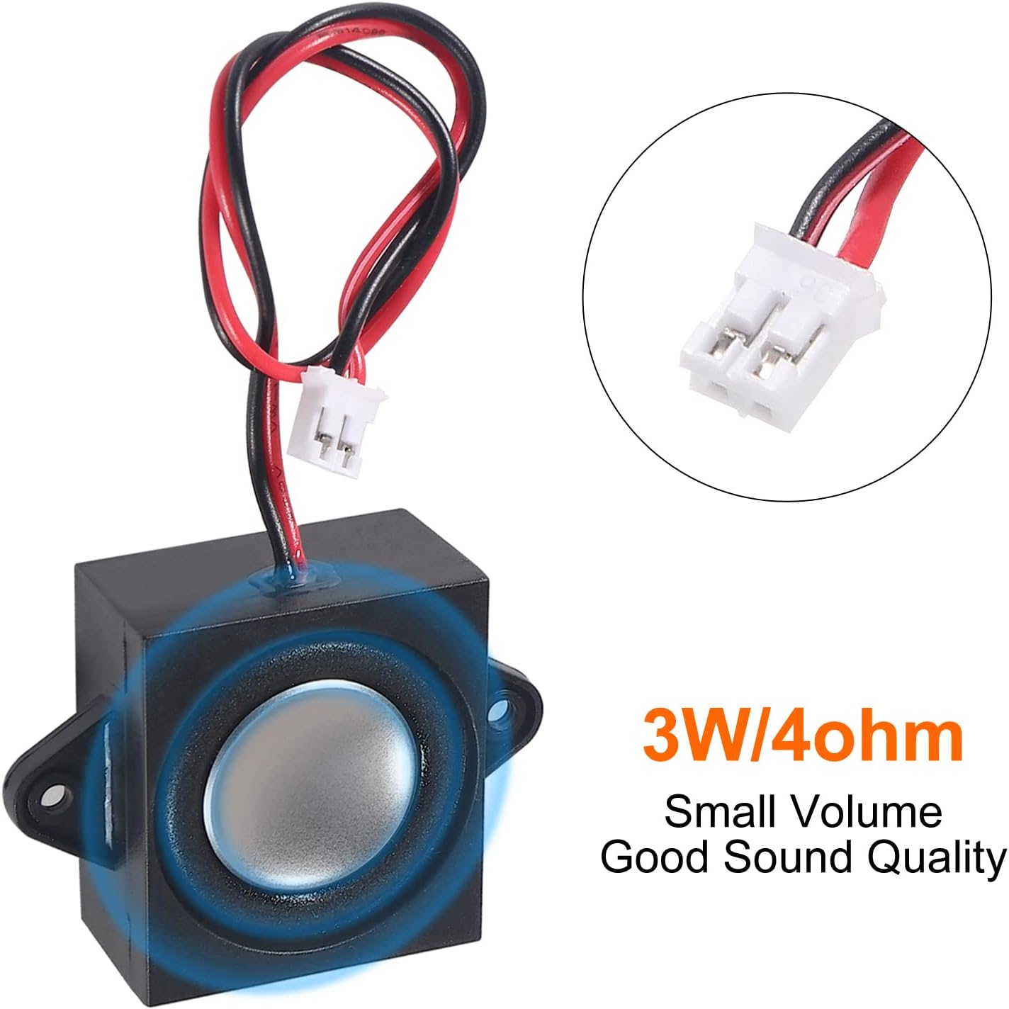 MELIFE 2pcs 3 8 Watt Ohm Single Cavity Mini Speaker - Full-Range Mobile Portable Advertising Machine With Connector