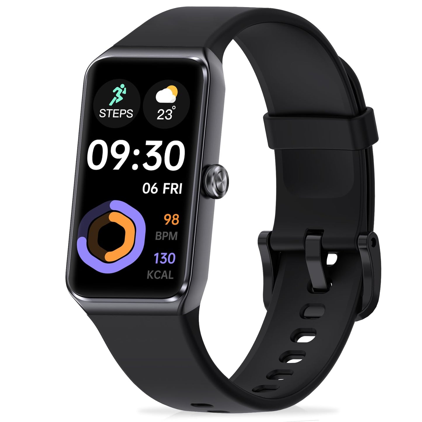 Fitness Tracker with 24/7 Heart Rate,Blood Pressure Sleep Tracking,104 Sports Modes Calories Smart Watch,IP68 Waterproof Step Counter Activity Trackers Pedometer for Android&iPhone Women Men (Bla