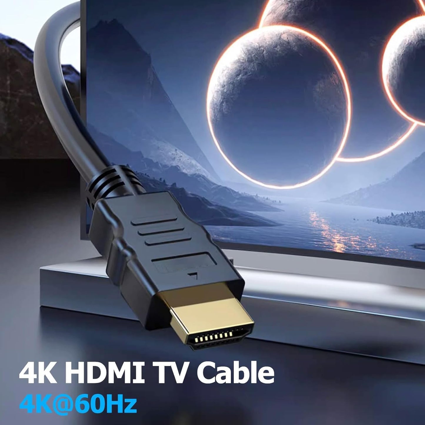 Vorothin 10 FT/3M 5-Pack, 4K 2.0 10 PS4 PS5 2.2, 3D, HDMI Cable HDMI Cable FT, Shielded HDMI Computer Monitor Cable