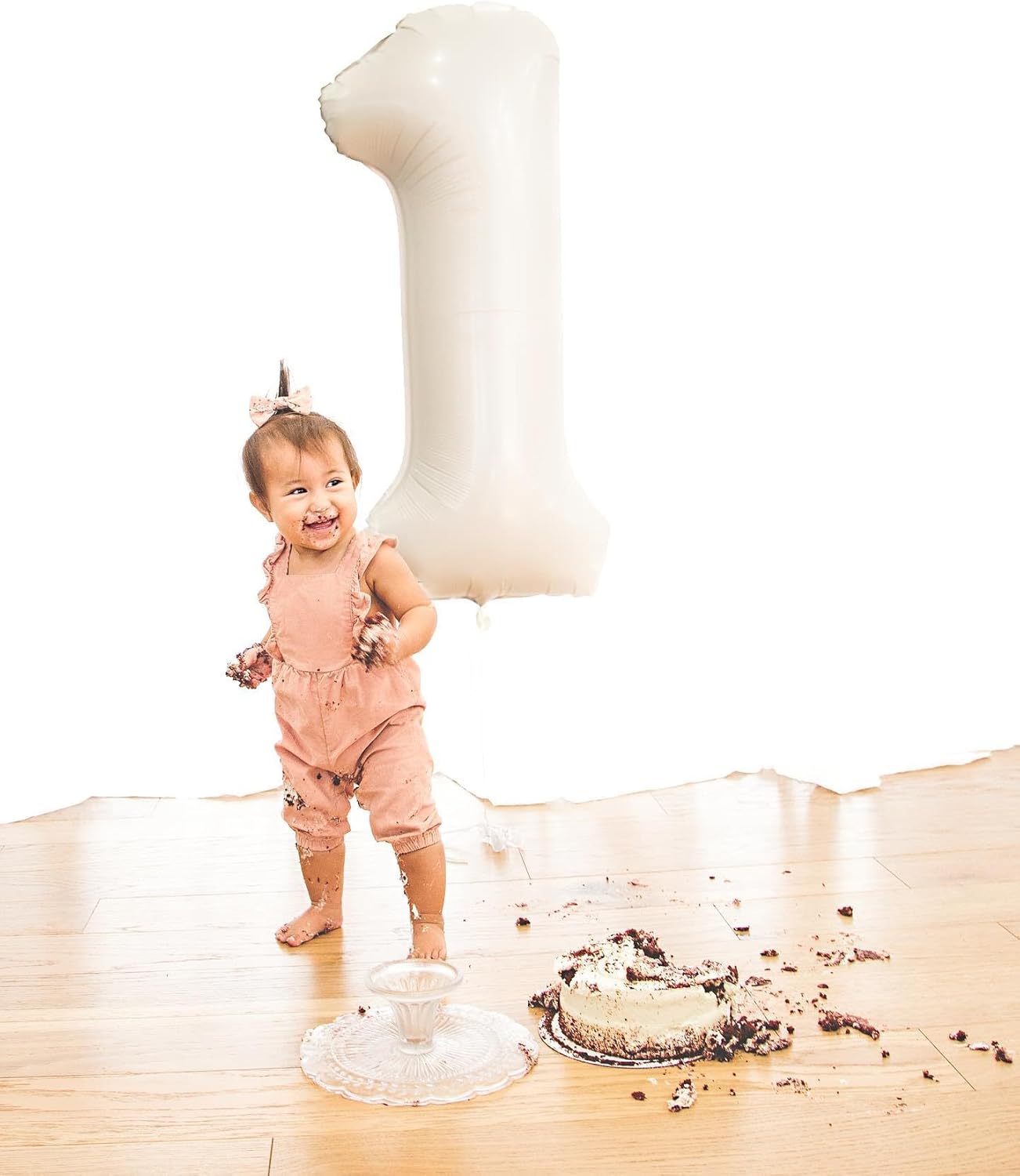 Regine Switzerland Cream Number Balloon - 40 Inch Birthday Decoration for Milestone Celebrations