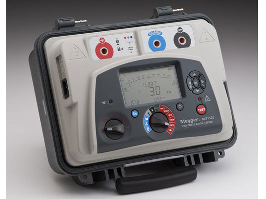 Megger MIT1525-US Megger Insulation Tester, LCD with Backlight Display, 15 kV