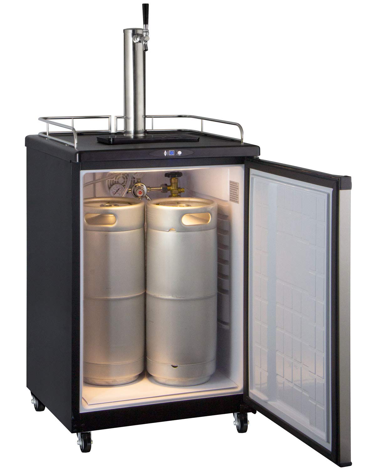 Kegco Keg Dispenser, Single Faucet, Stainless Steel