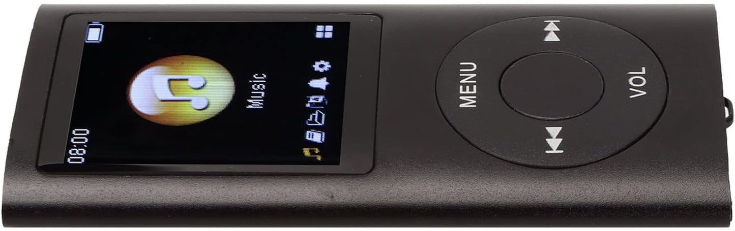 Dan&Dre MP3 1.8 Inch 64G Player, LCD Slim Portable Music Player with Lossless Sound, Aluminum Alloy, Expandable (Black)