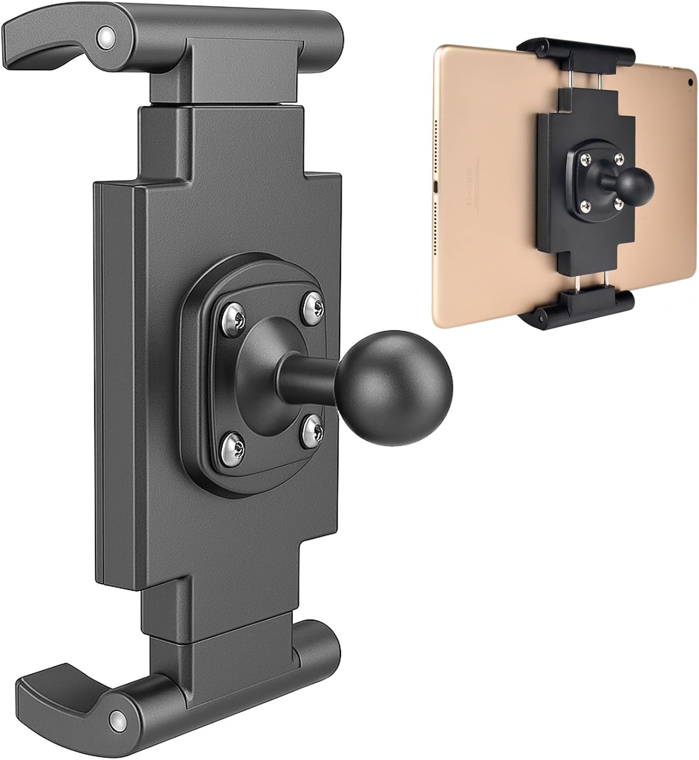 VAUBORTTI 1" 7-12.9" Ball Tablet Holder Screw-Mounted Tablet Mount Compatible with RAM B Size System, Adjustable iPad
