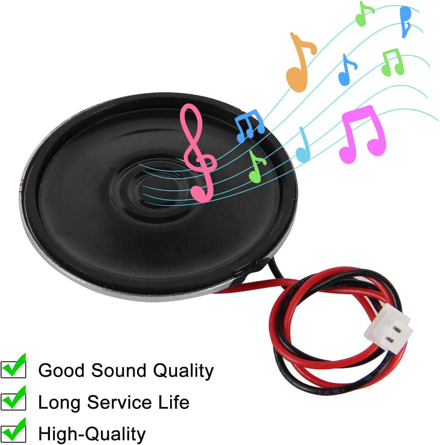 DWEII 10PCS 8 8R 0.5W 30mm JST-PH1.25mm-2 Ohm Ultra-Thin Horn Mini DIY Speaker Speaker with pin Interface for Mini