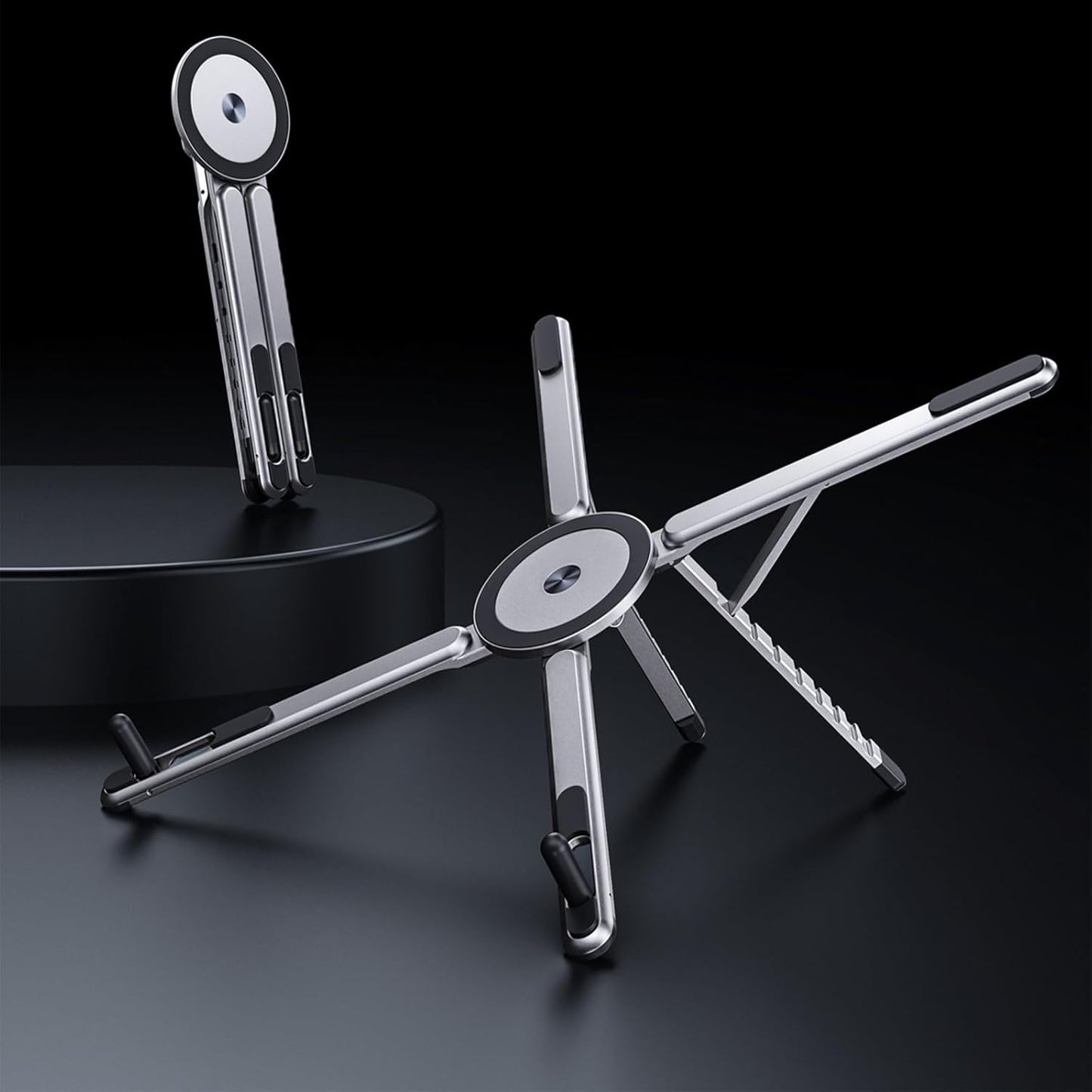 BONERUY 3 1 8-Level in Magnetic Foldable Versatile Stand for Phone Tablet and Laptop,Aluminum Alloy Ergonomic