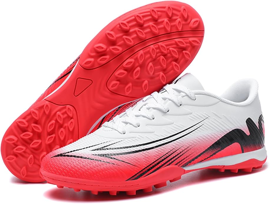 Men's High Top Soccer Shoes FG Long Spikes Adult Football Shoes Lightweight Professional Athletic Training
