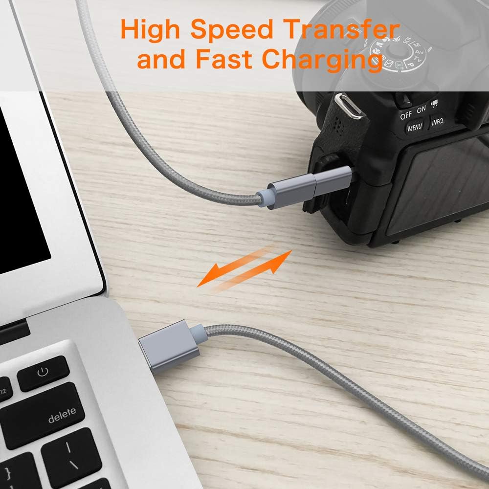 JXMOX 2.0 (2-Pack)Type 2.0 3+, MP3 USB C to Mini USB Adapter, C Female to Mini USB Male Convert Connector Support