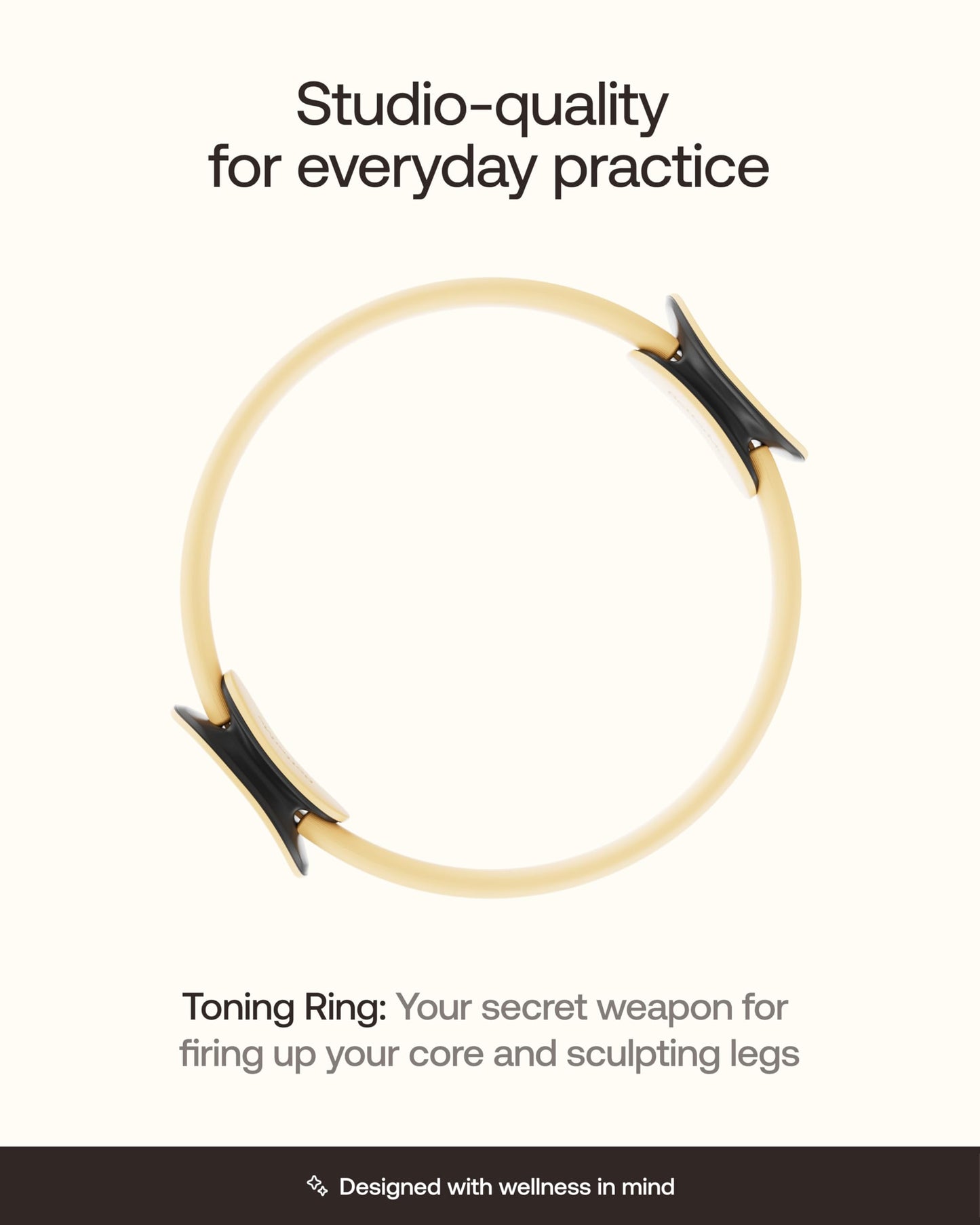 BetterMe Toning Pilates Ring – Magic Circle Pilates Ring for Strength & Flexibility – 15 Inch Fitness Ring for Home Pilates & Yoga Workouts (Butter Yellow)