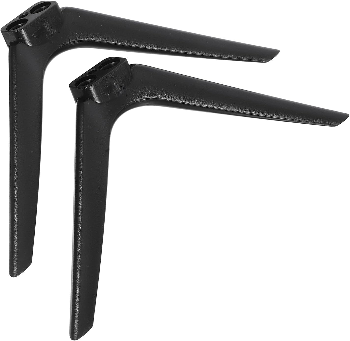 VOSAREA Television Pedestal Feet and Tabletop Tv Base, No-Drill Plastic Dual-Hole Mounting Stand for Flat Screen Tvs