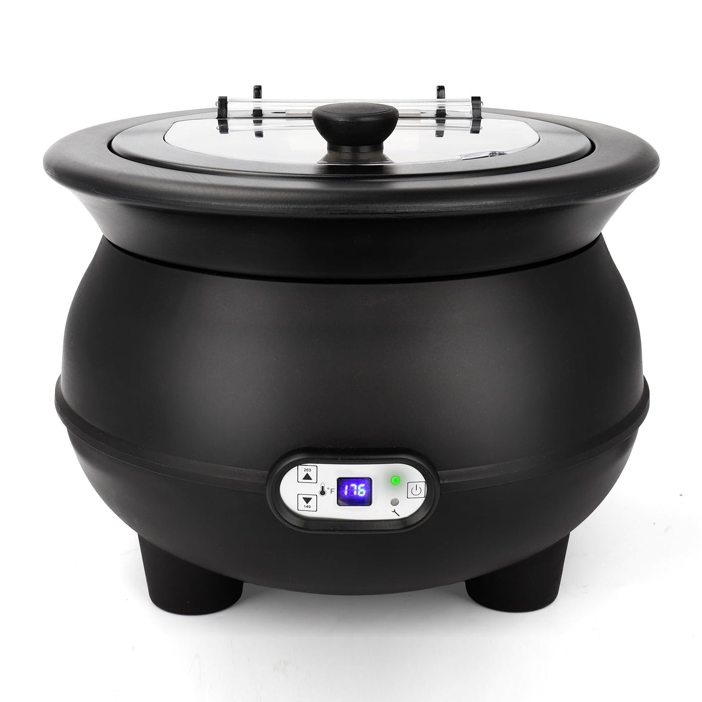 YUANHAO 8 Qt. Black Soup Kettle Warmer - 120V, 450W