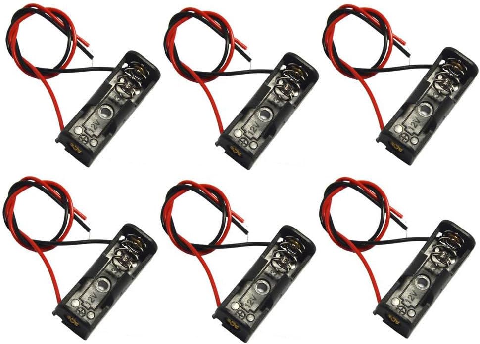 LampVPath (Pack 6): 12V/23A of Battery Case with Leads Wires