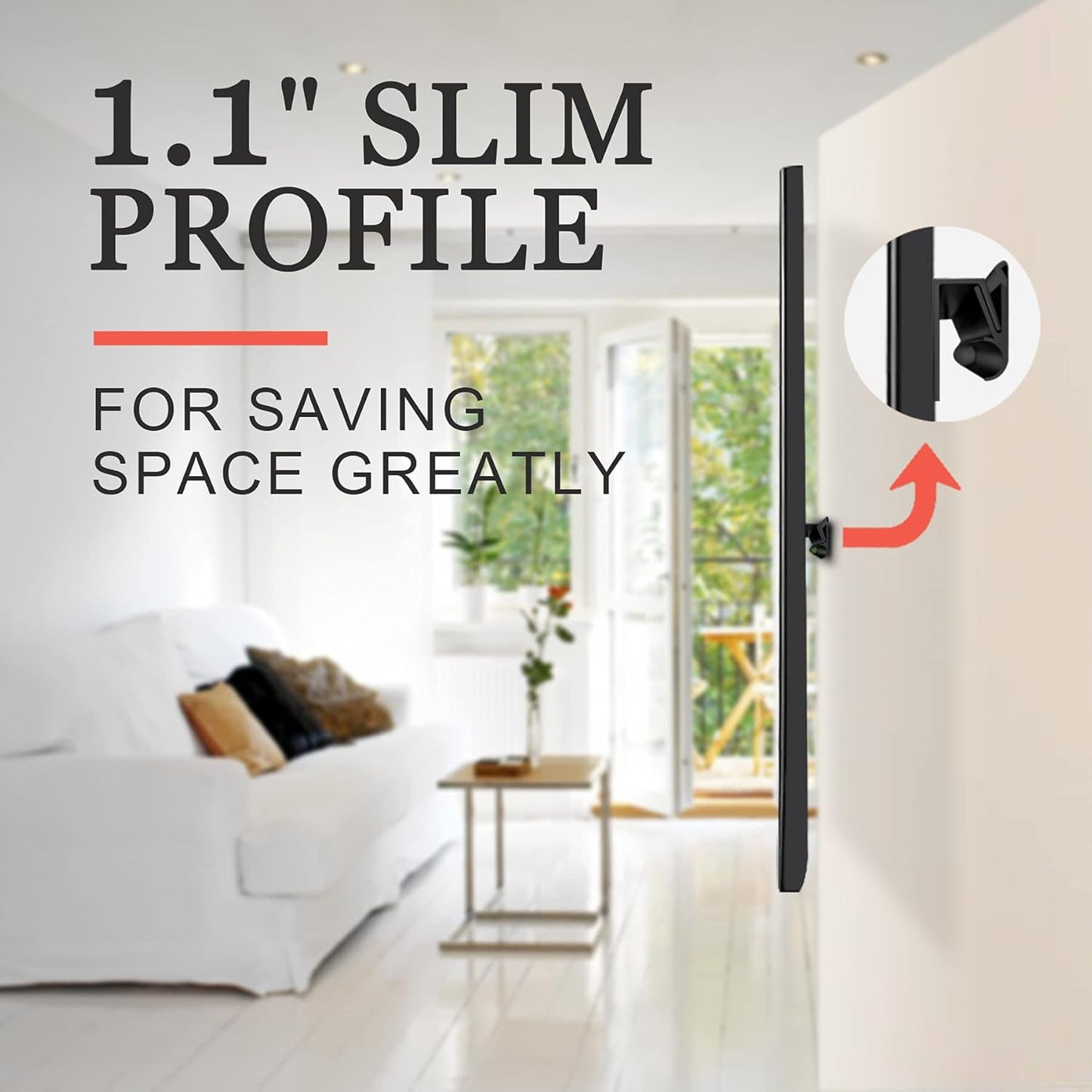 Auoace 12-55 inch 99 lbs, No Stud TV Wall Mount, Drywall Studless TV Hanger No Damage, No Drill, Non Screws, Dry Wall