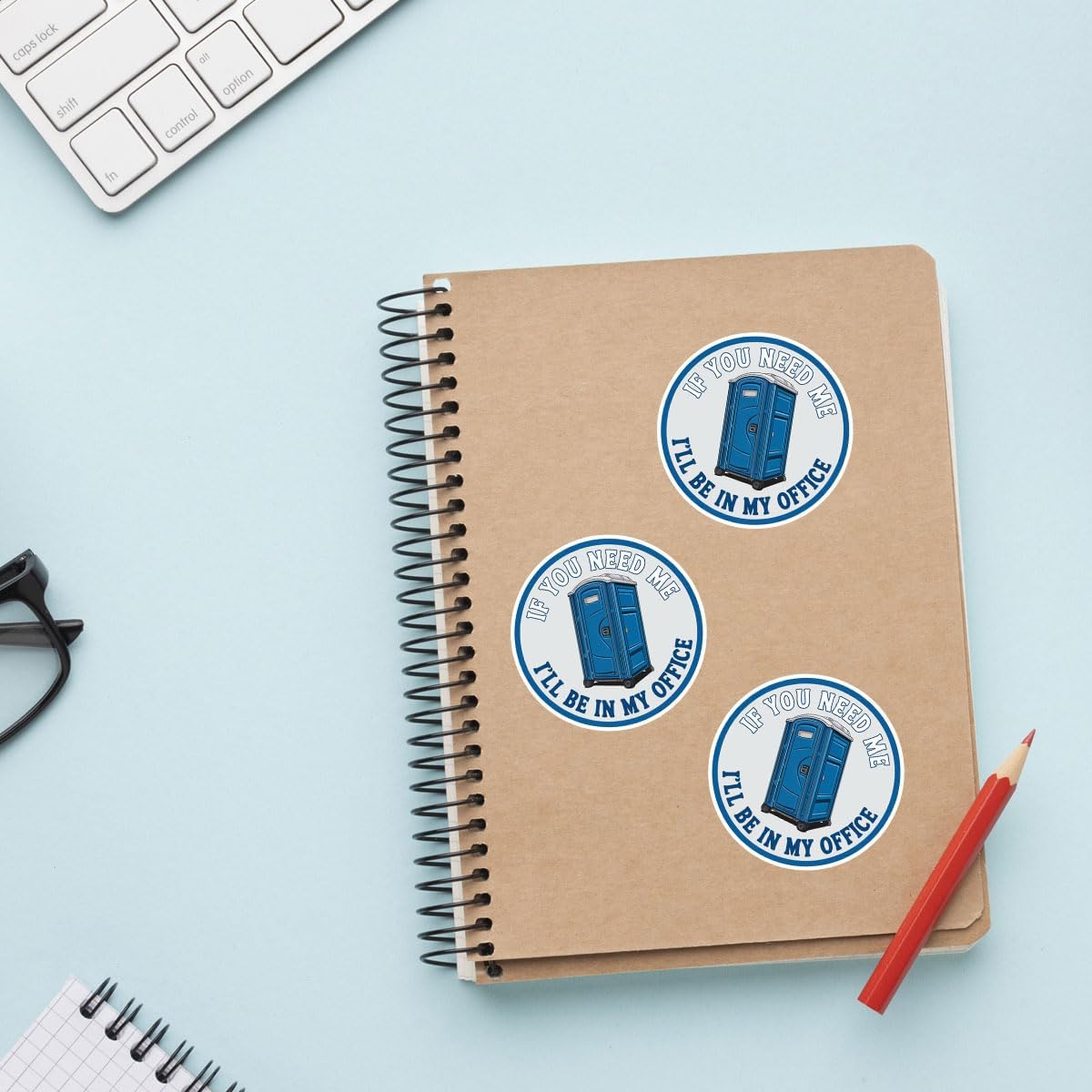 3 Toolboxes, 3 Inch Pcs Funny Porta Potty Sticker If You Need Me Ill Be in My Office Decal, Construction Humor Vinyl