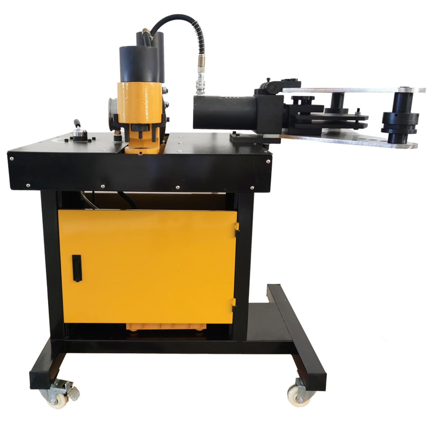 BEILOCKERY Hydraulic Busbar Machine,4-in-1 Copper Aluminum Bus Bar Processor for Cutting, Punching, Flat & Edge Bending, 110V Busbar Machine for Switchgear/Electrical Panel Fabrication