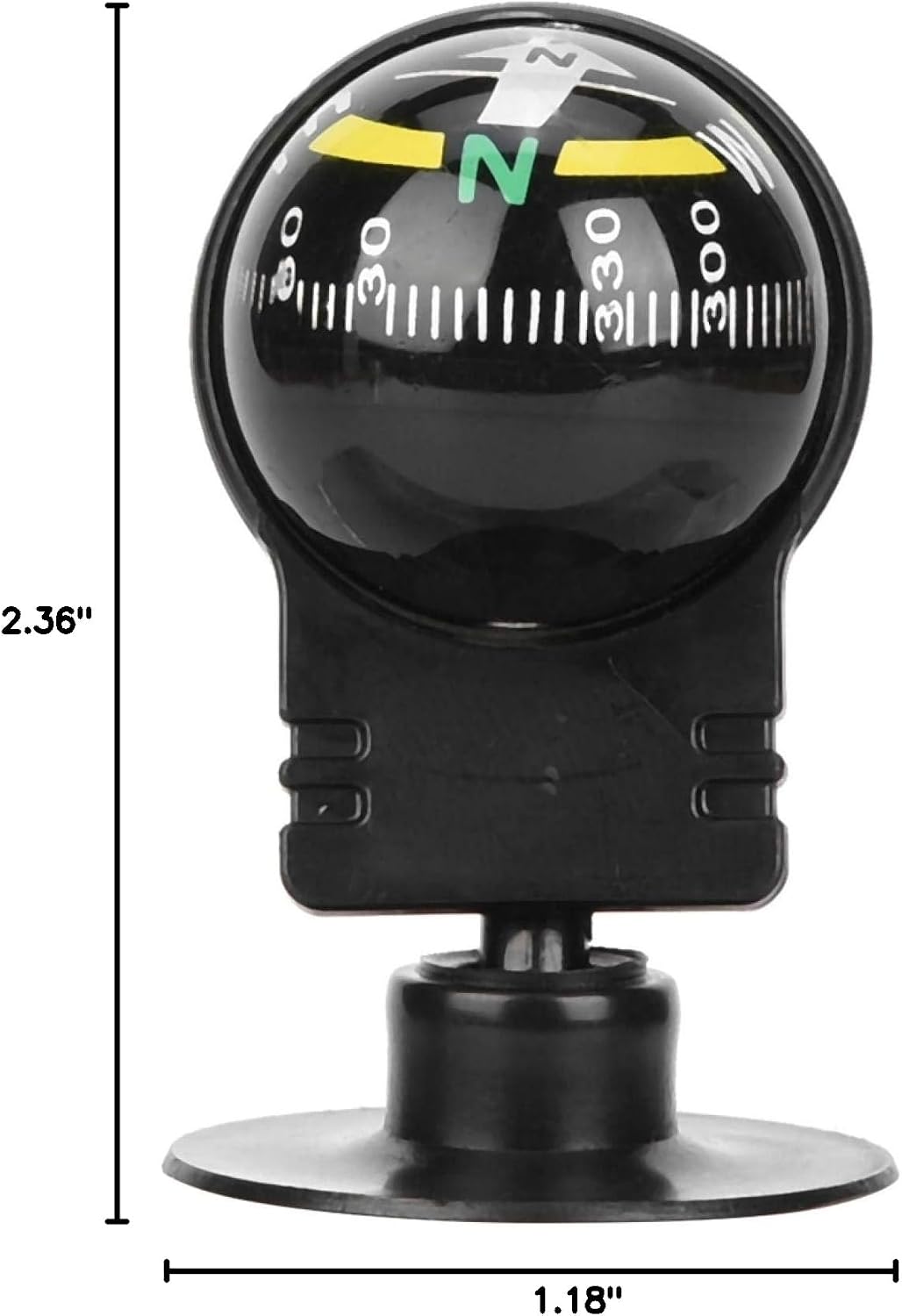 Compact Suction Cup Car Mount for Easy Navigation in Trucks and Boats