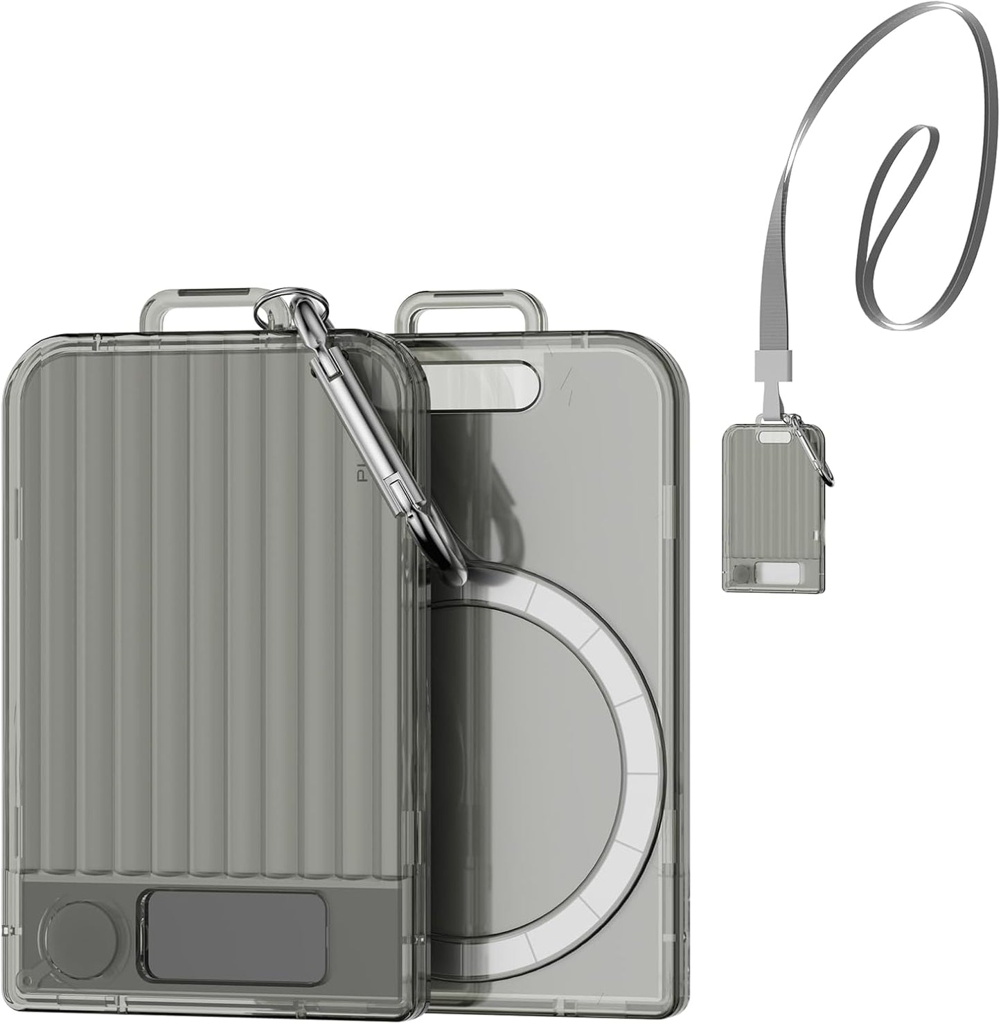 Wacanc Pro(2025) Magnetic Holder for Plaud Note&Plaud Note with Lanyard&Carabiner,Anti-Scratch Hard Slim PC Portable