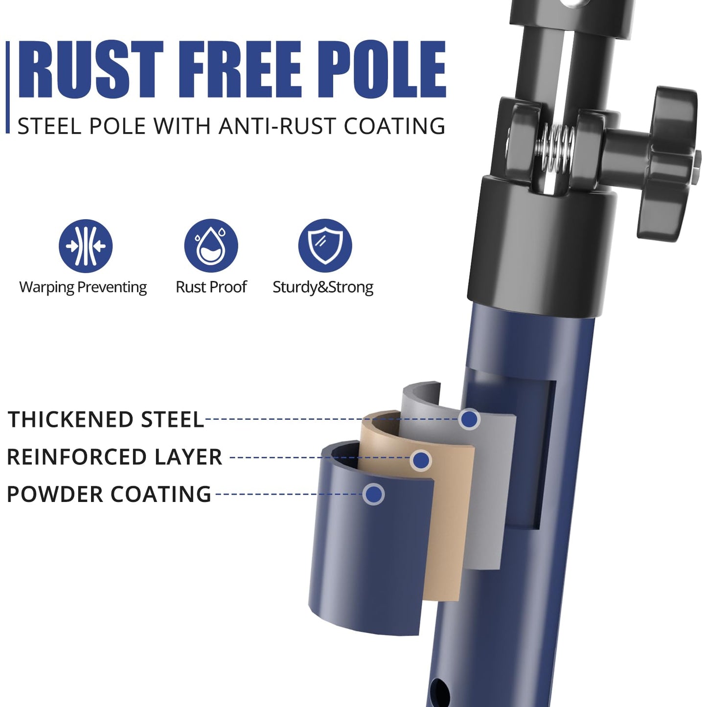 XINQIAO Cabinet Jacks for Installing Cabinets, Heavy Duty Third Hand Tools Adjustable Support Pole from 49.2 in to 114.2 in, 4 PCS