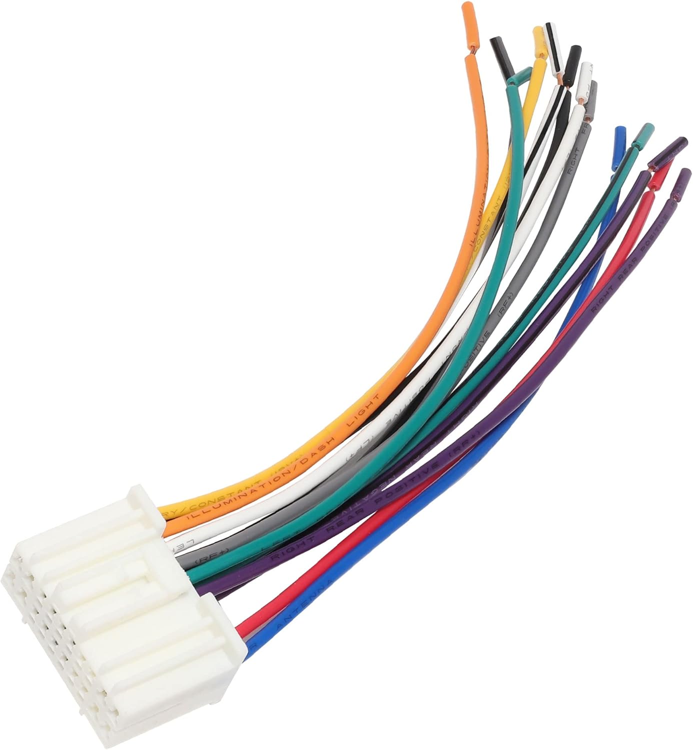 1999-2009 1999-2010 RED WOLF Radio Reverse Wiring Harness for Honda Civic Accord CRV, Acura RL CL Vehicles Female
