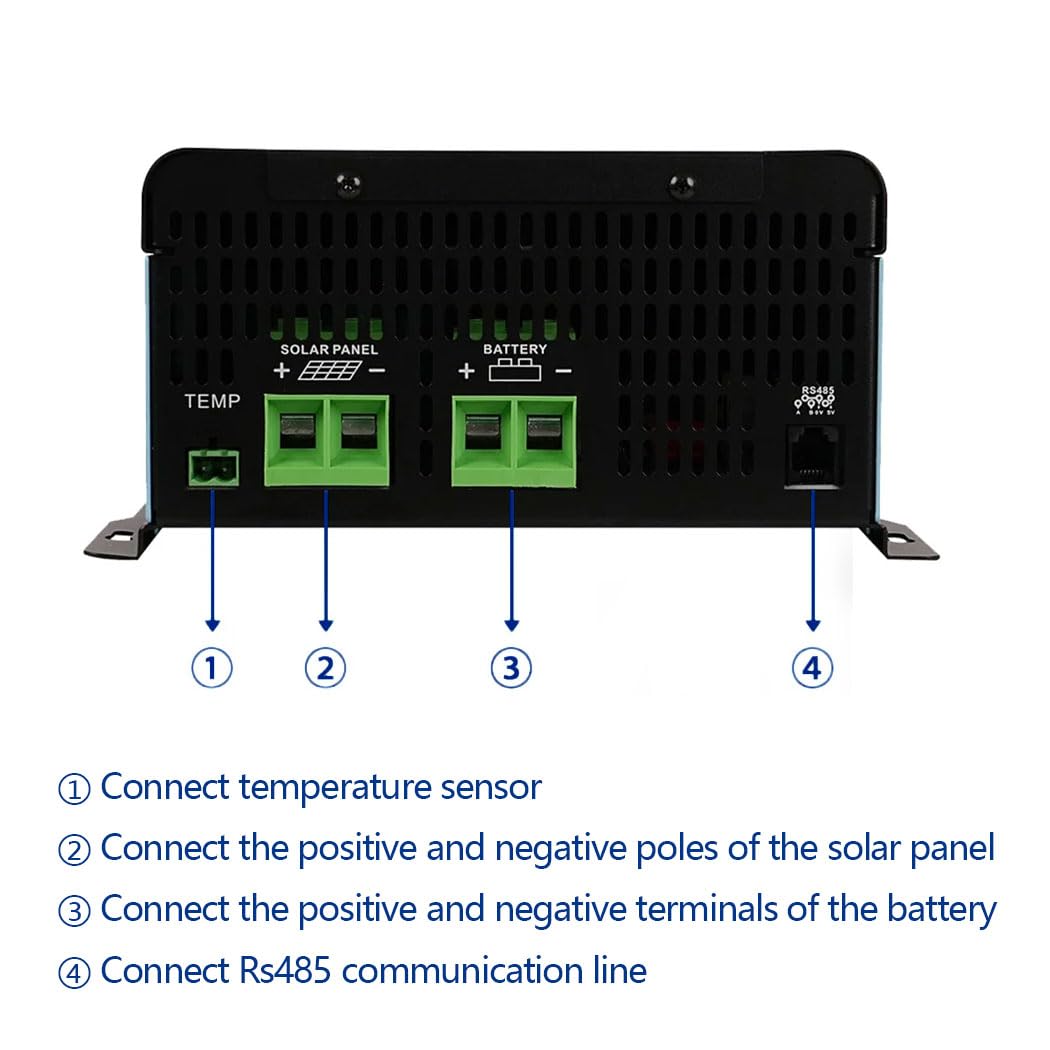 SOGTICPS 120A MPPT Solar Charge Controller,12V 24V 36V 48V 60V 72V 84V 96V Solar Battery Regulator PV Max 230V for Sealed Lead Acid Gel and Lithium Battery