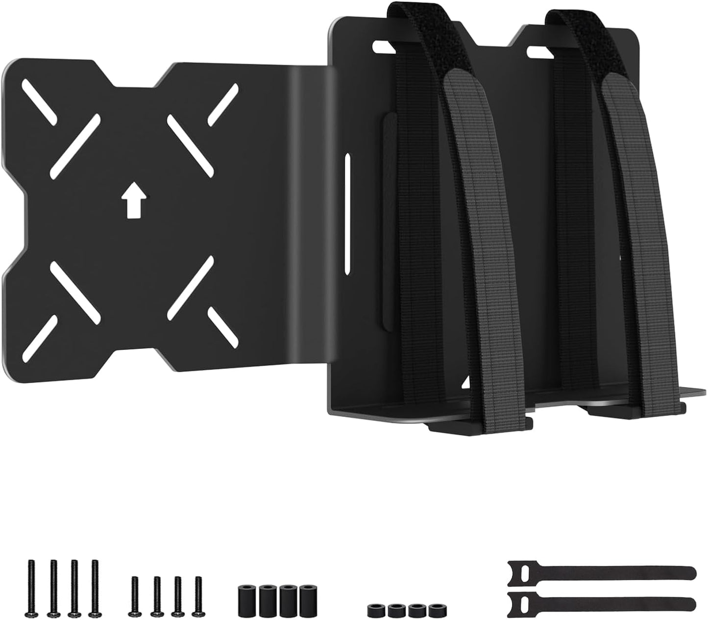 Bedycoon Universal Small Device VESA Mount can Connect VESA Arms, Adjustable Strap for MFF, Small Computers, Modems