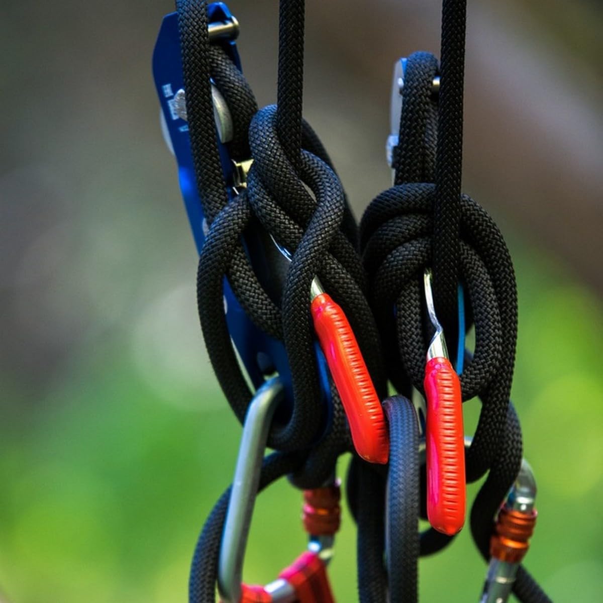 YUZENET Braided Polyester Arborist Rope (3/8 inch X 100 feet) High Strength Bull Rope for Tree Work Truck Securing Camping Swing, Black