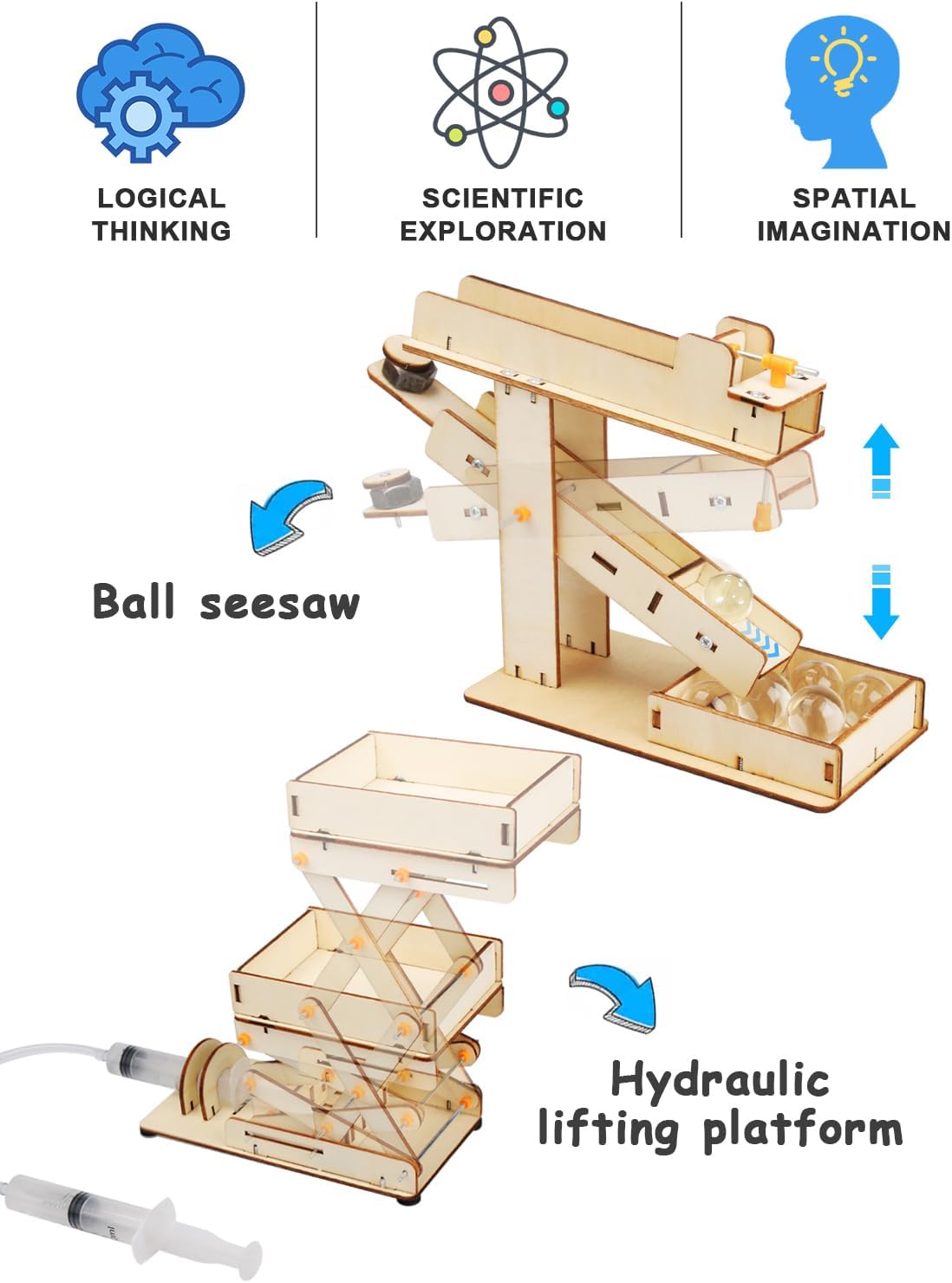 Poraxy 6 in 1 STEM Kits for Kids | Educational Science Projects & 3D Wooden Puzzles | Ages 8-13