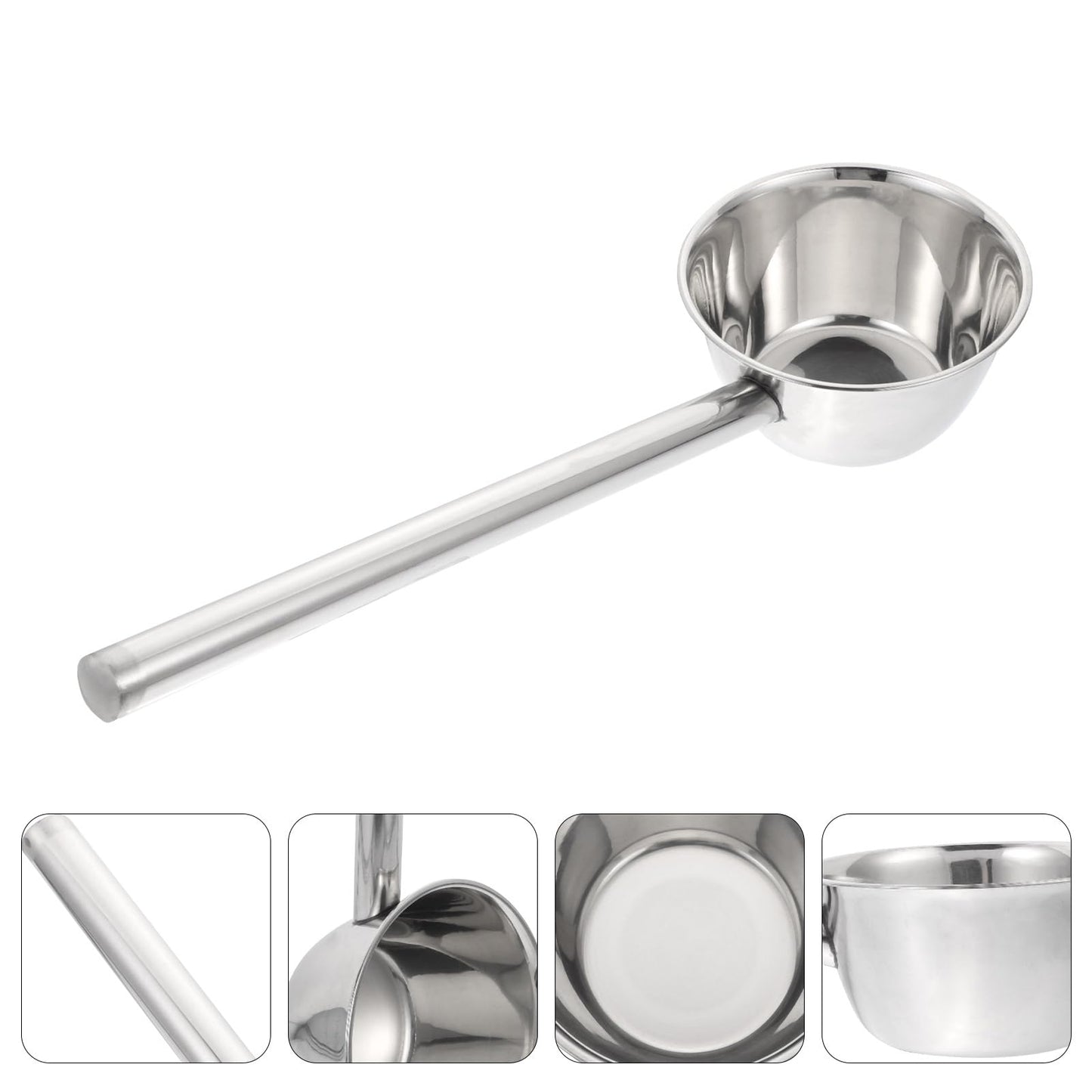 Yardwe Long Handle Water Scoop 18 Inch Stainless Steel Ladle for Kitchen and Gardening Use Deep Bowl Household Watering can Bailer with Comfortable Grip