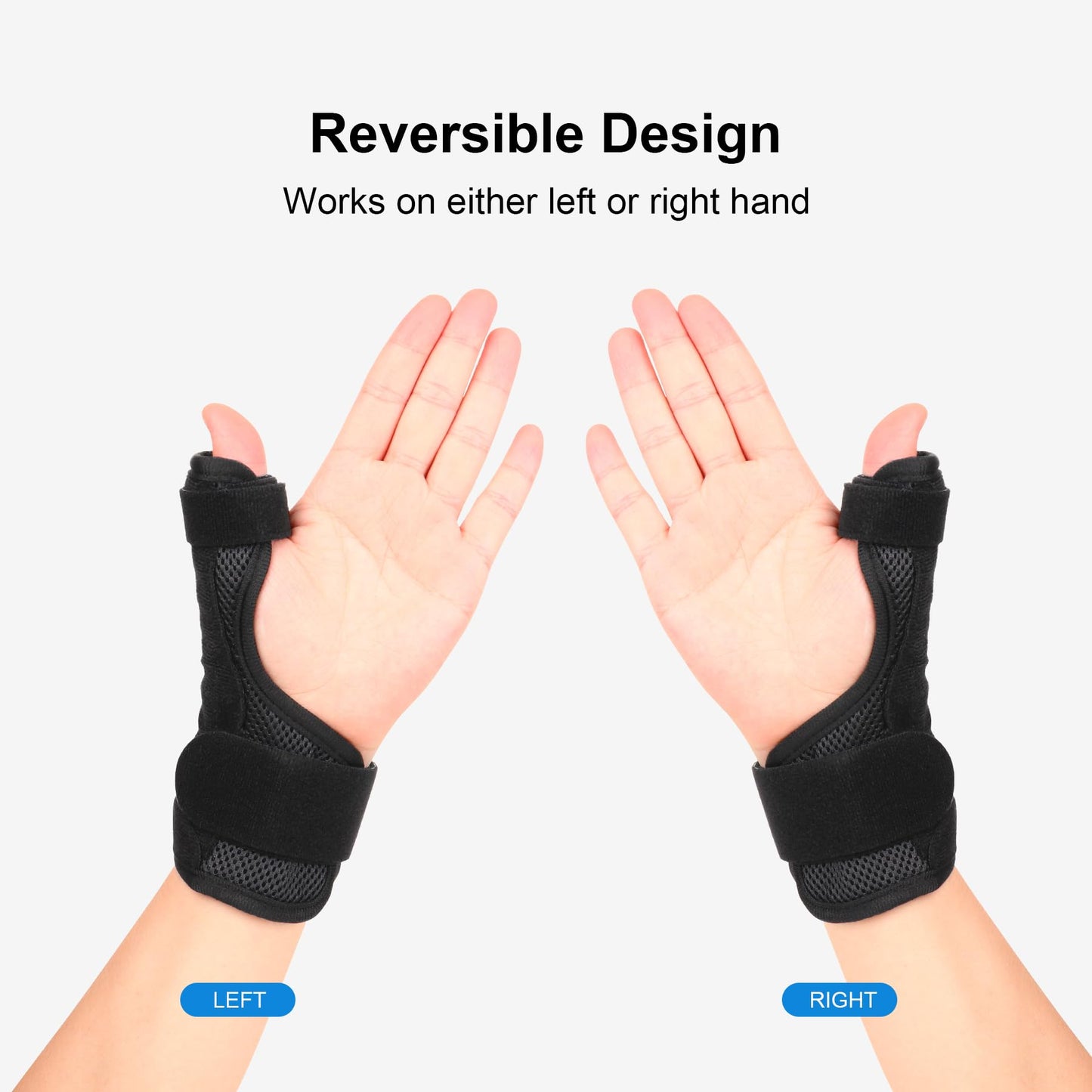 Cozyhealth Thumb Brace for Men and Women, CMC Joint Thumb Spica Splint for Pain Relief, Tendonitis, Thumb Wrist Stabilization Support for Right or Left Hand (A-Black)