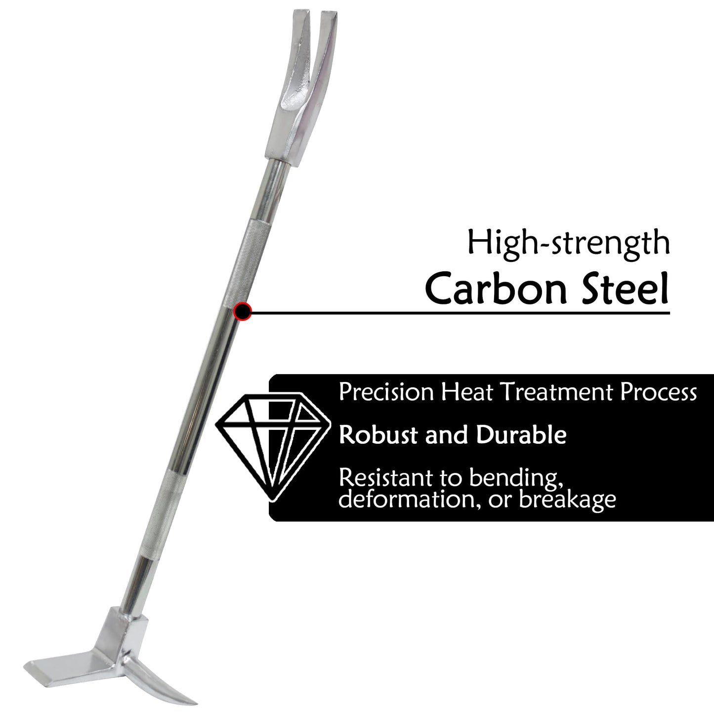 Maisutseb 30" Halligan Tool Breaching Demolition Halligan Bar High-Strength Carbon Steel Entry Rescue Tools for Firefighters and Emergency