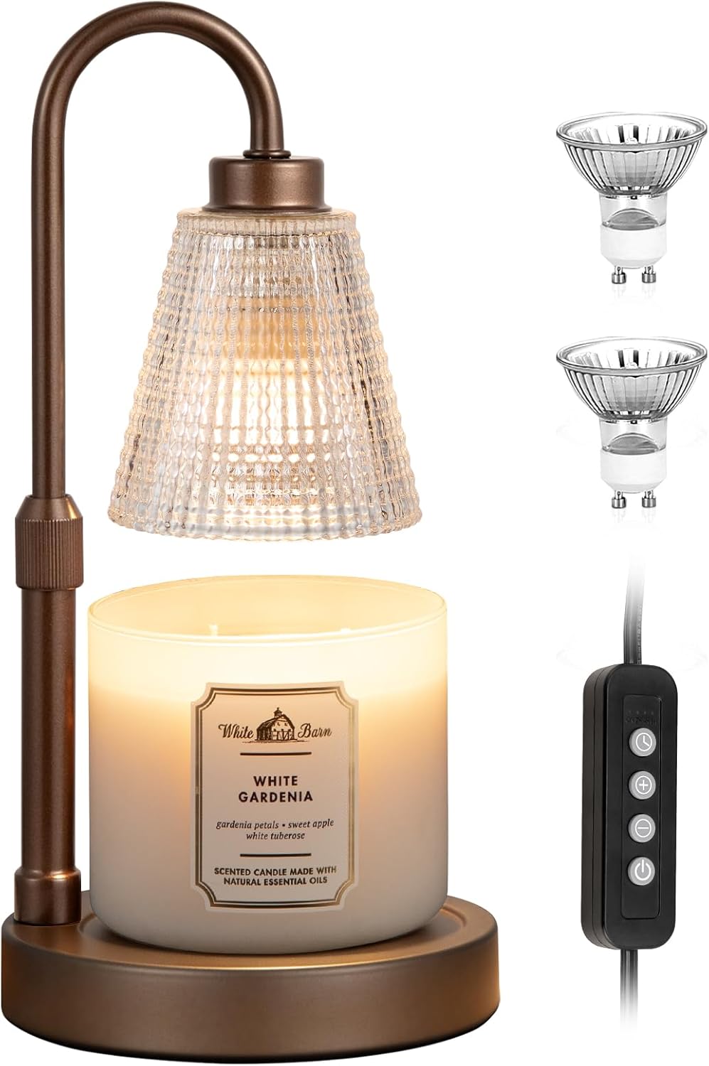 Big Brown Candle Warmer Lamp - Dimmable & Adjustable Timer for Jar Candles | Perfect Home Decor Gift