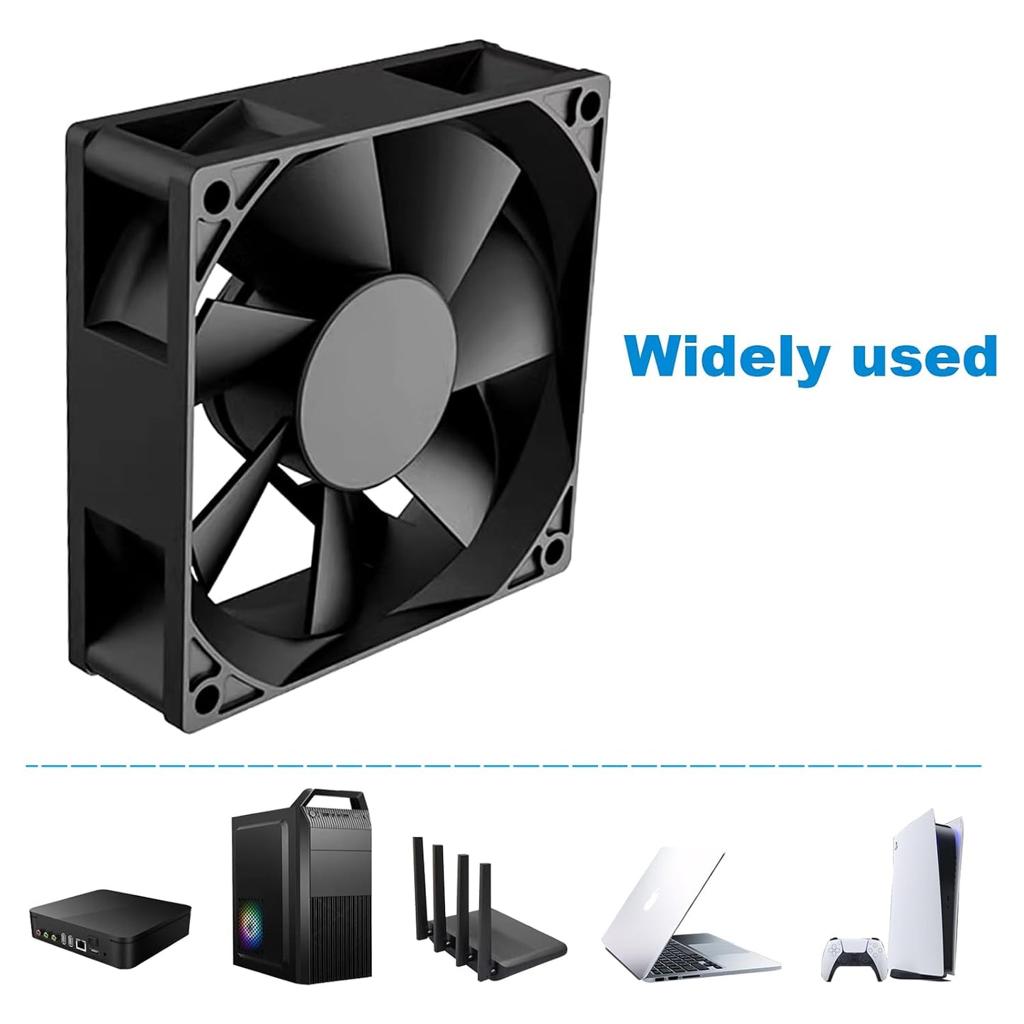 LYML.E1 4x120mm Computer Fan with Ac Plug,with Variable Speed Controller,Dual-Layer Heat Dissipation with Acrylic