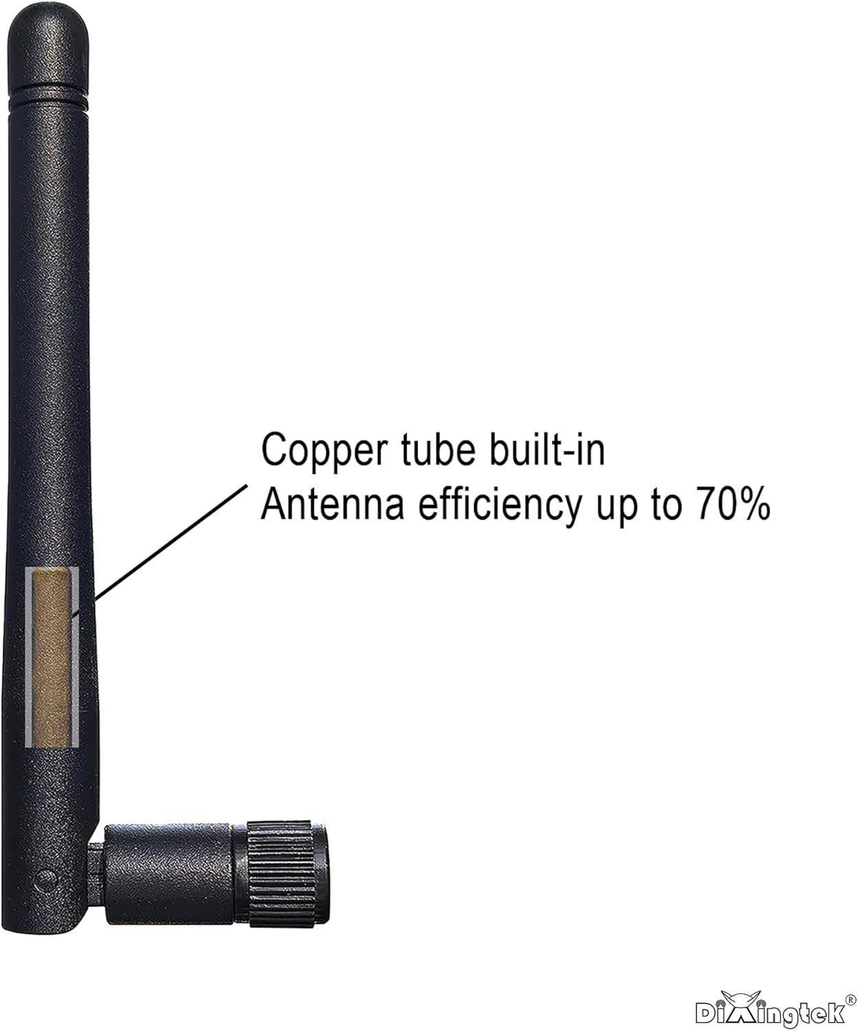 Dixingtek 6E 2.4GHz 5GHz 6GHz 2-Pack WiFi Tri-Band Bluetooth RP SMA Male Antenna, Compatible with WiFi Router Camera