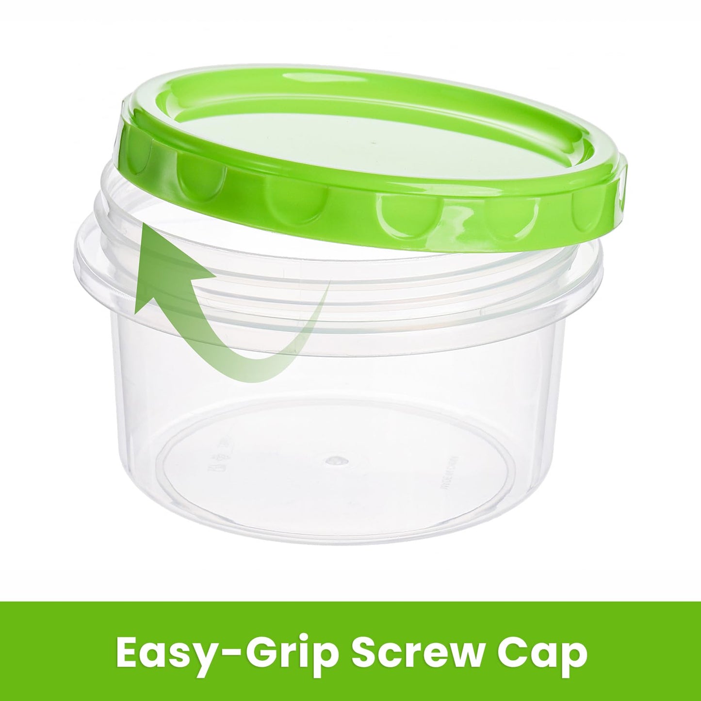 Elsjoy 36 Pack 8 oz Freezer Food Storage Container with Lid, Reusable Small Food Container Twist Top Plastic Condiment Cup, Leak Proof Deli Storage Containers, Freezer & Dishwasher Safe